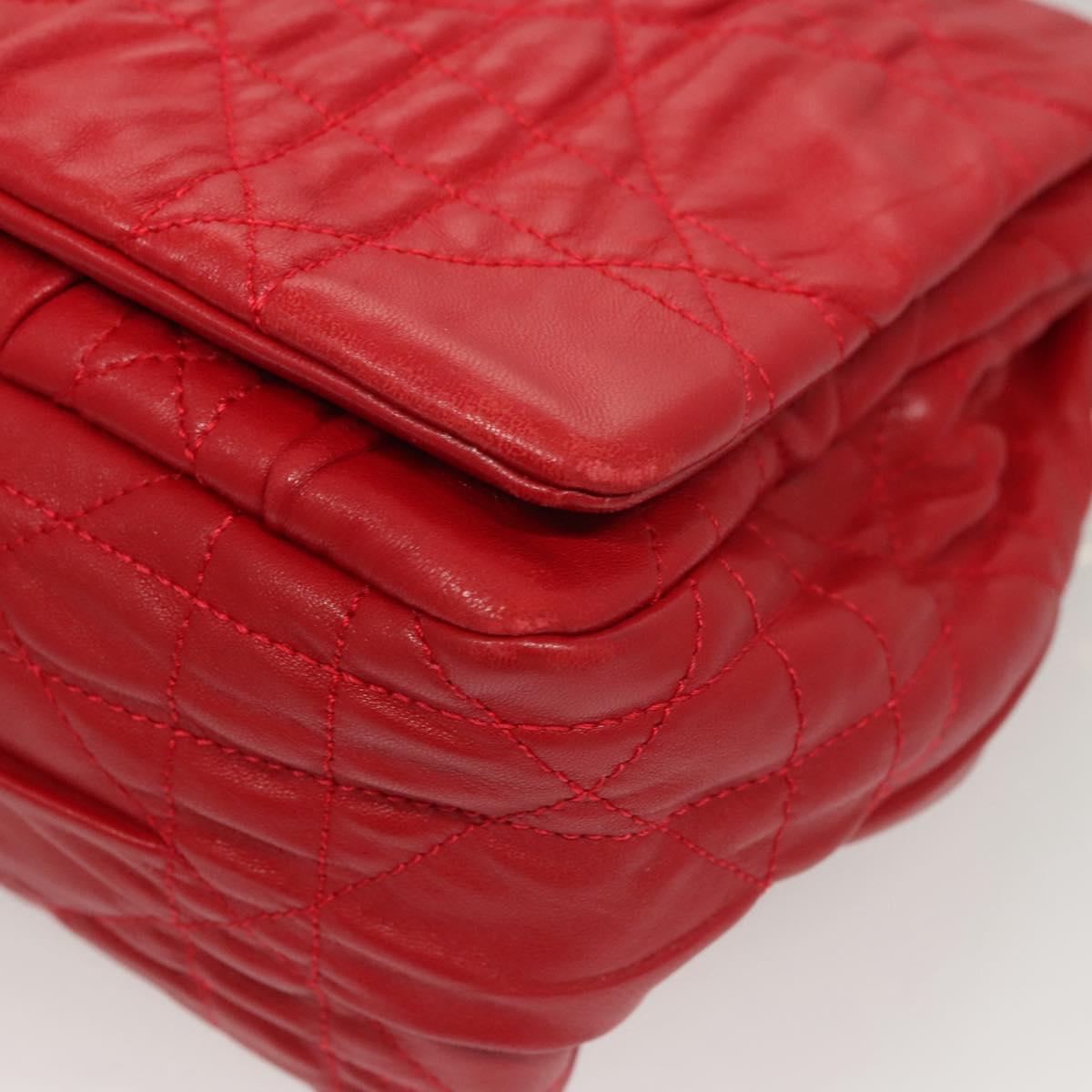 Dior Red Leather Cannage Lady