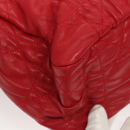 Dior Red Leather Cannage Lady