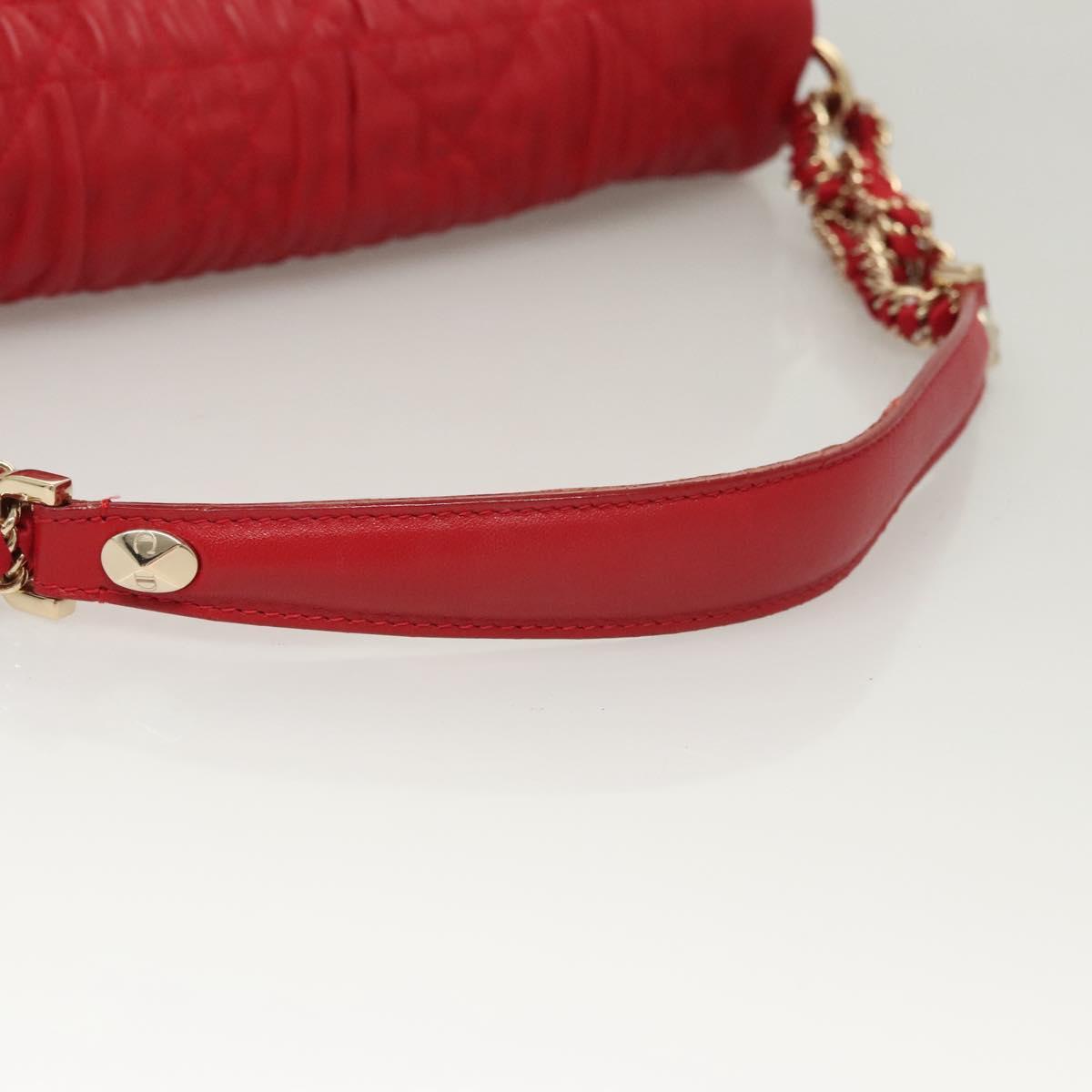 Dior Red Leather Cannage Lady