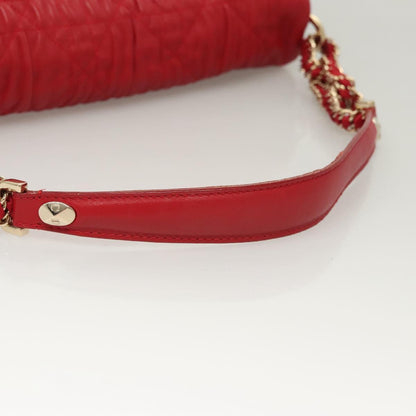 Dior Red Leather Cannage Lady