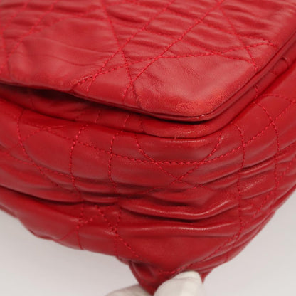 Dior Red Leather Cannage Lady