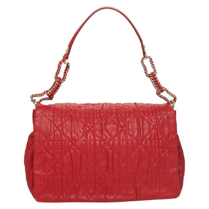 Dior Red Leather Cannage Lady