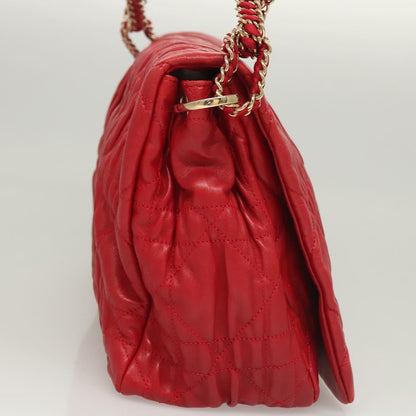 Dior Red Leather Cannage Lady