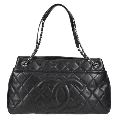 Chanel Black Leather Logo Cc