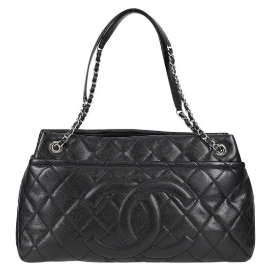 Chanel Black Leather Logo Cc