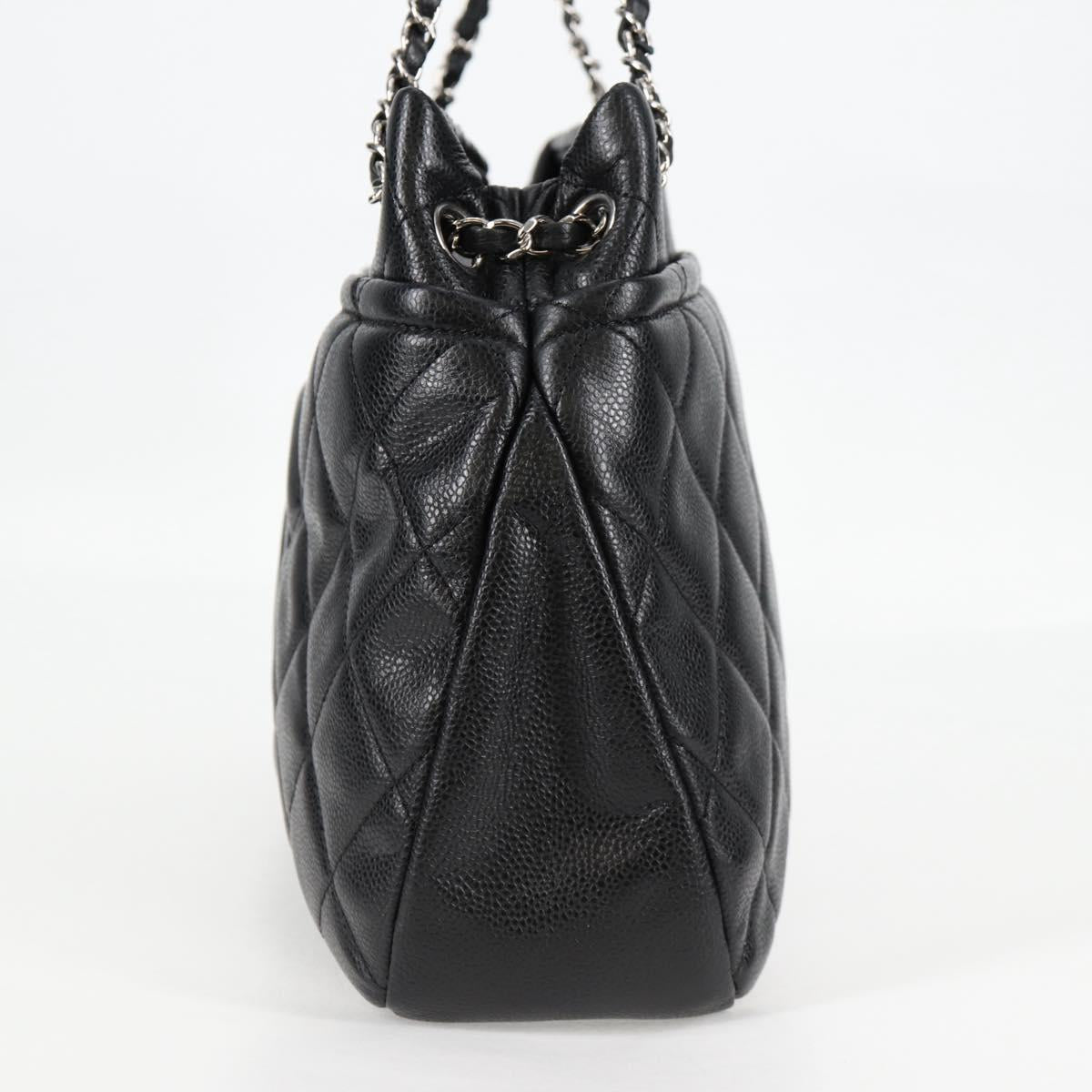 Chanel Black Leather Logo Cc