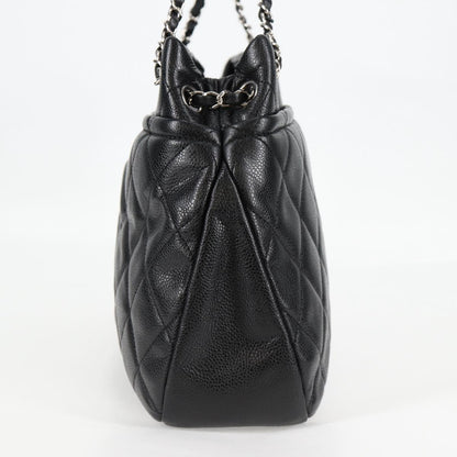 Chanel Black Leather Logo Cc