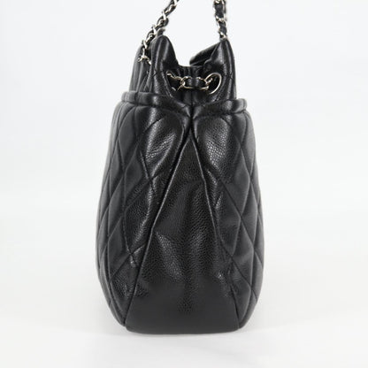 Chanel Black Leather Logo Cc