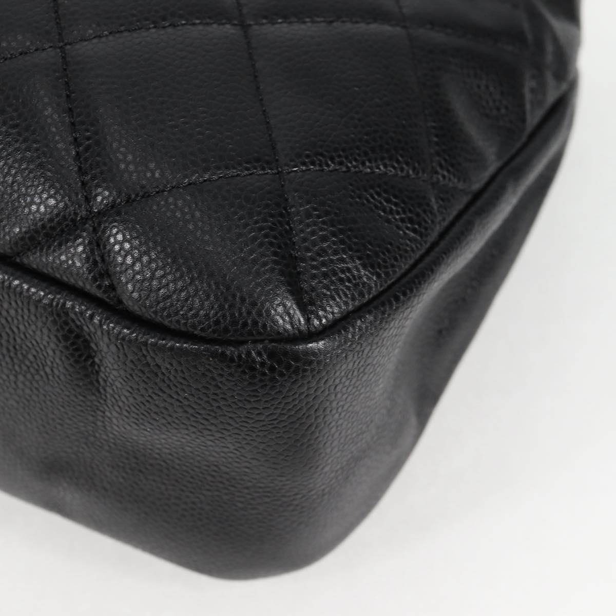 Chanel Black Leather Logo Cc