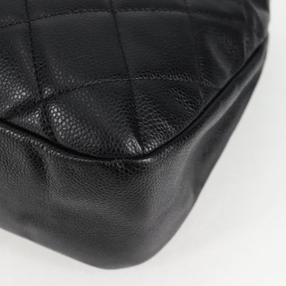 Chanel Black Leather Logo Cc