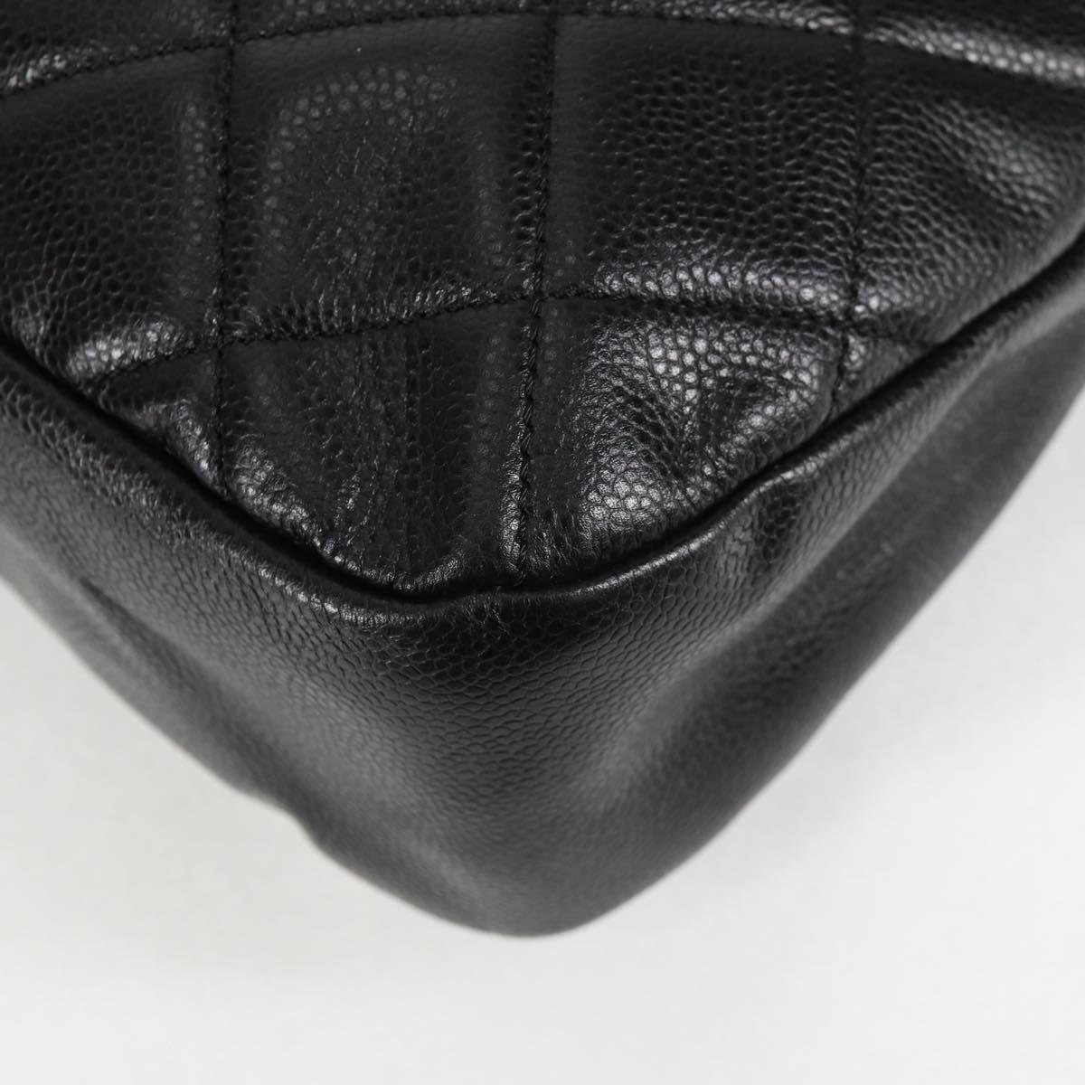 Chanel Black Leather Logo Cc