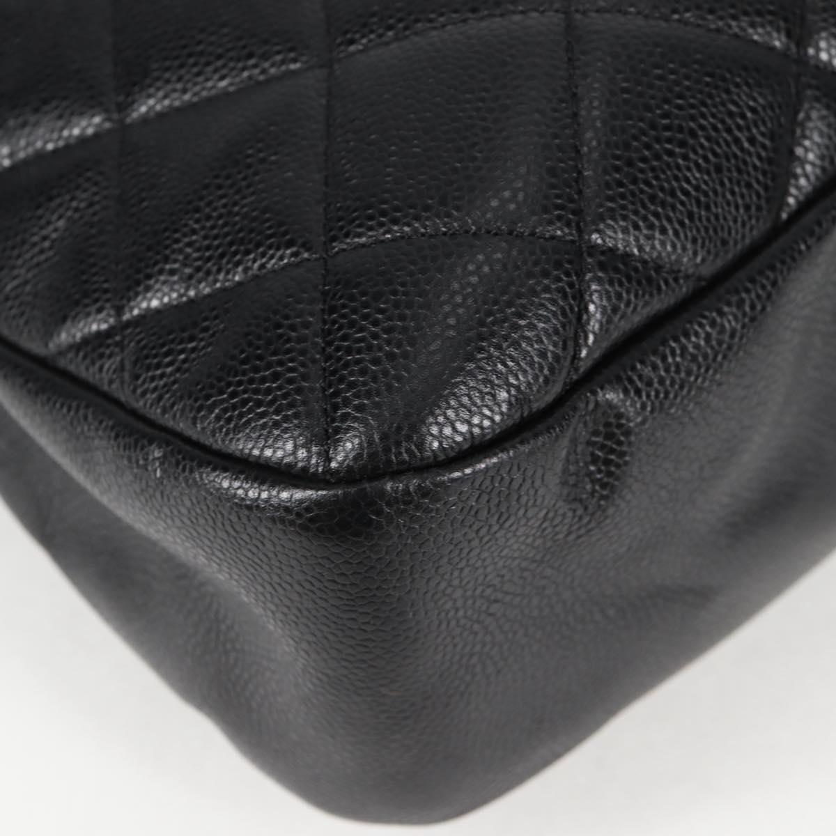 Chanel Black Leather Logo Cc