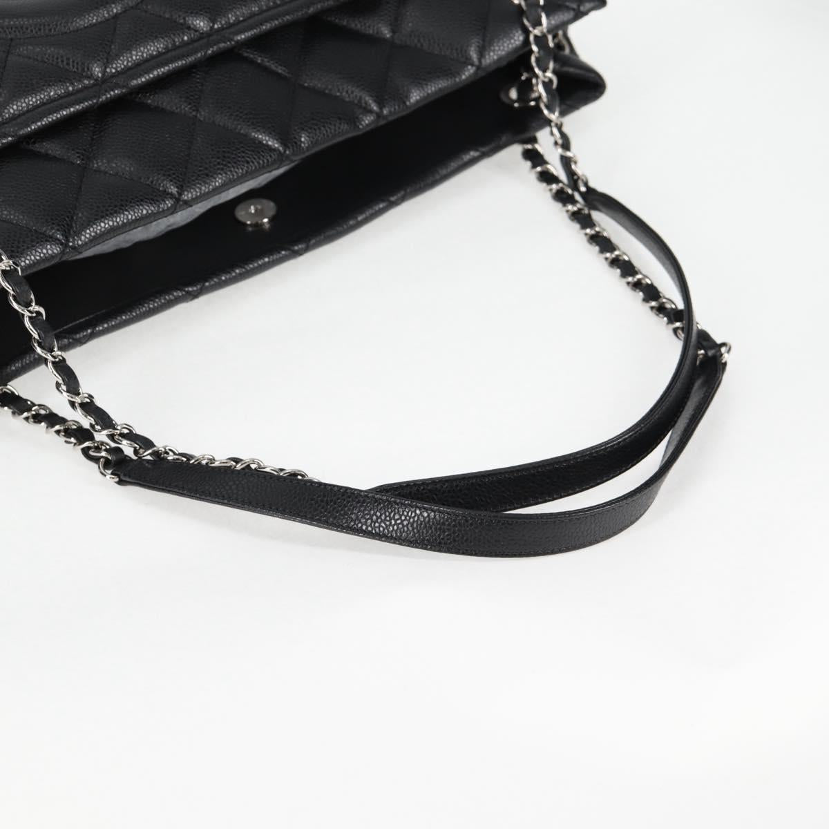Chanel Black Leather Logo Cc