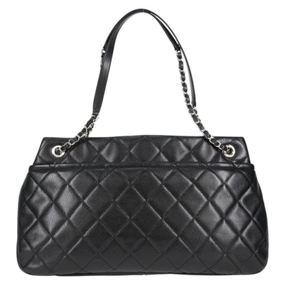 Chanel Black Leather Logo Cc