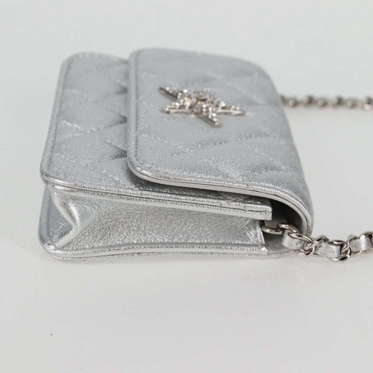 Chanel Silver Leather Shoulder
