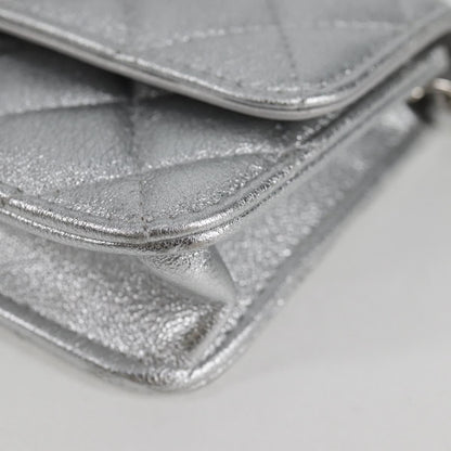 Chanel Silver Leather Shoulder