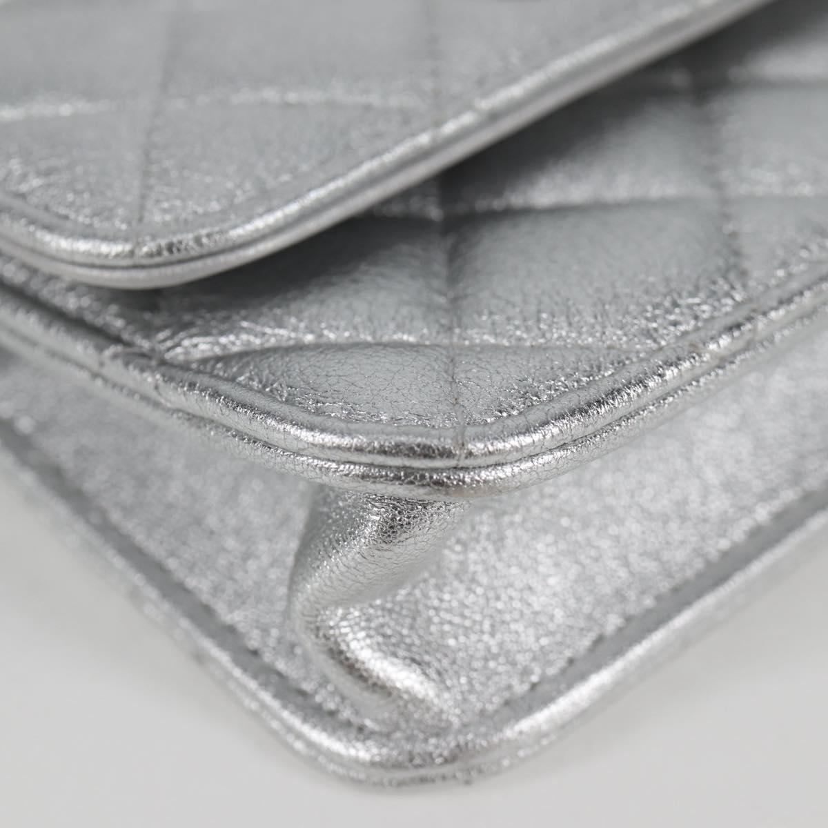 Chanel Silver Leather Shoulder