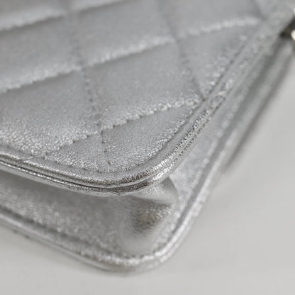 Chanel Silver Leather Shoulder