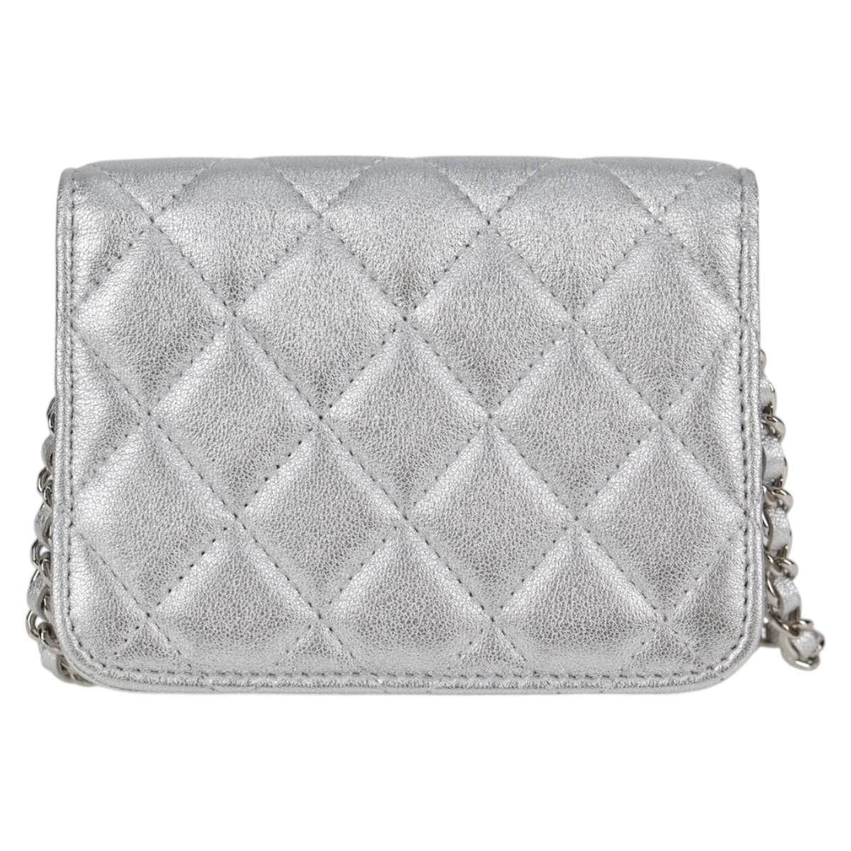 Chanel Silver Leather Shoulder