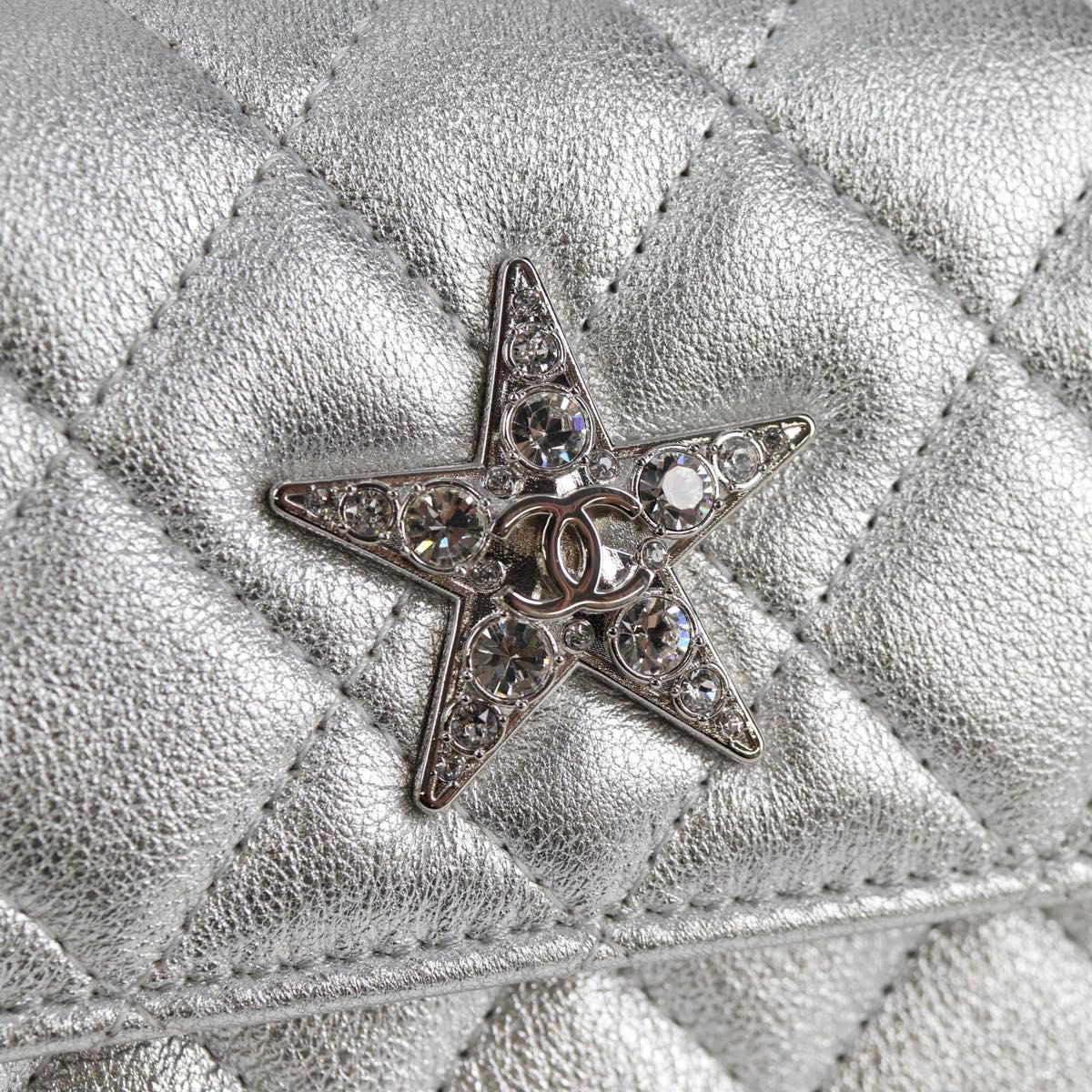 Chanel Silver Leather Shoulder
