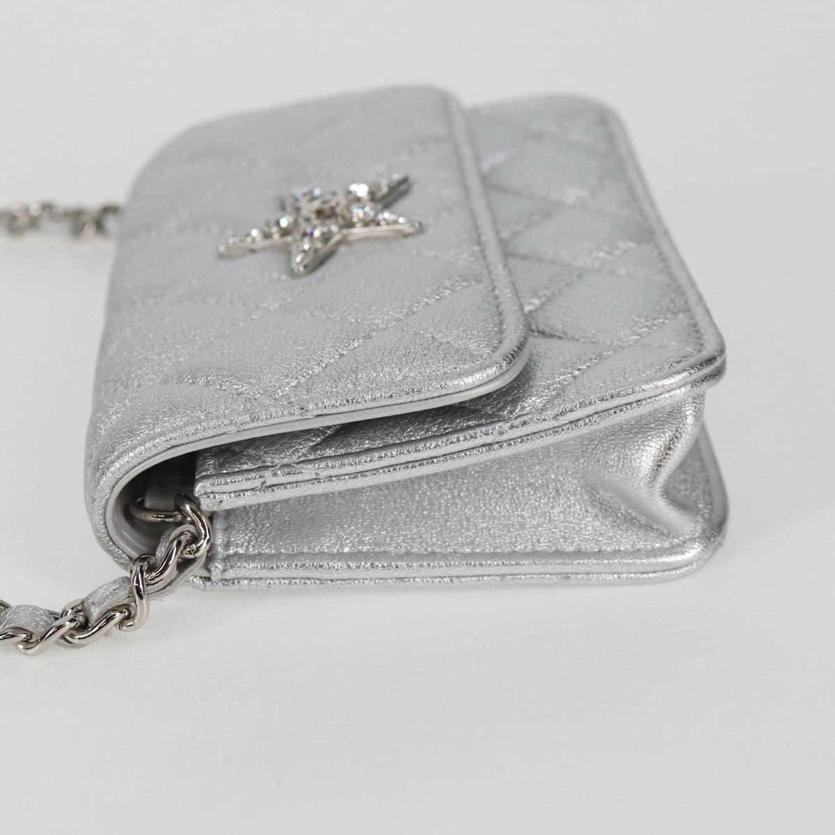 Chanel Silver Leather Shoulder