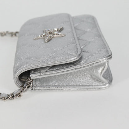 Chanel Silver Leather Shoulder