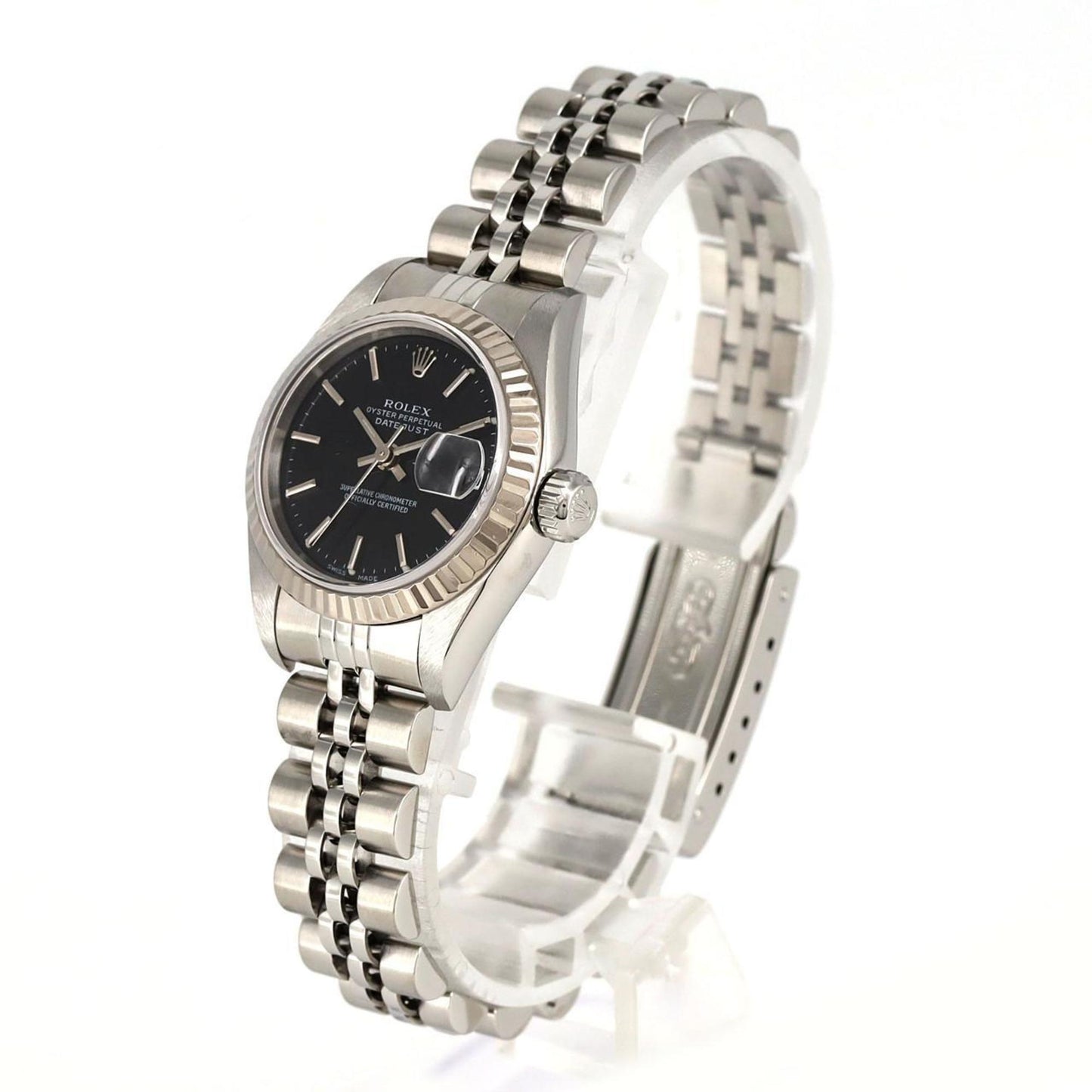 Rolex Black Steel Lady Datejust 26mm