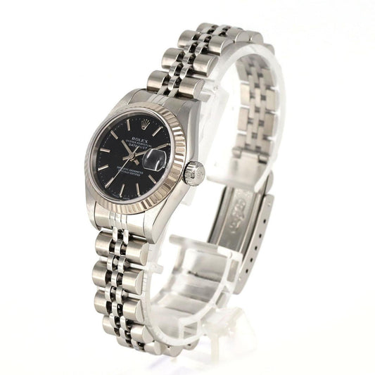Rolex Black Steel Lady Datejust 26mm