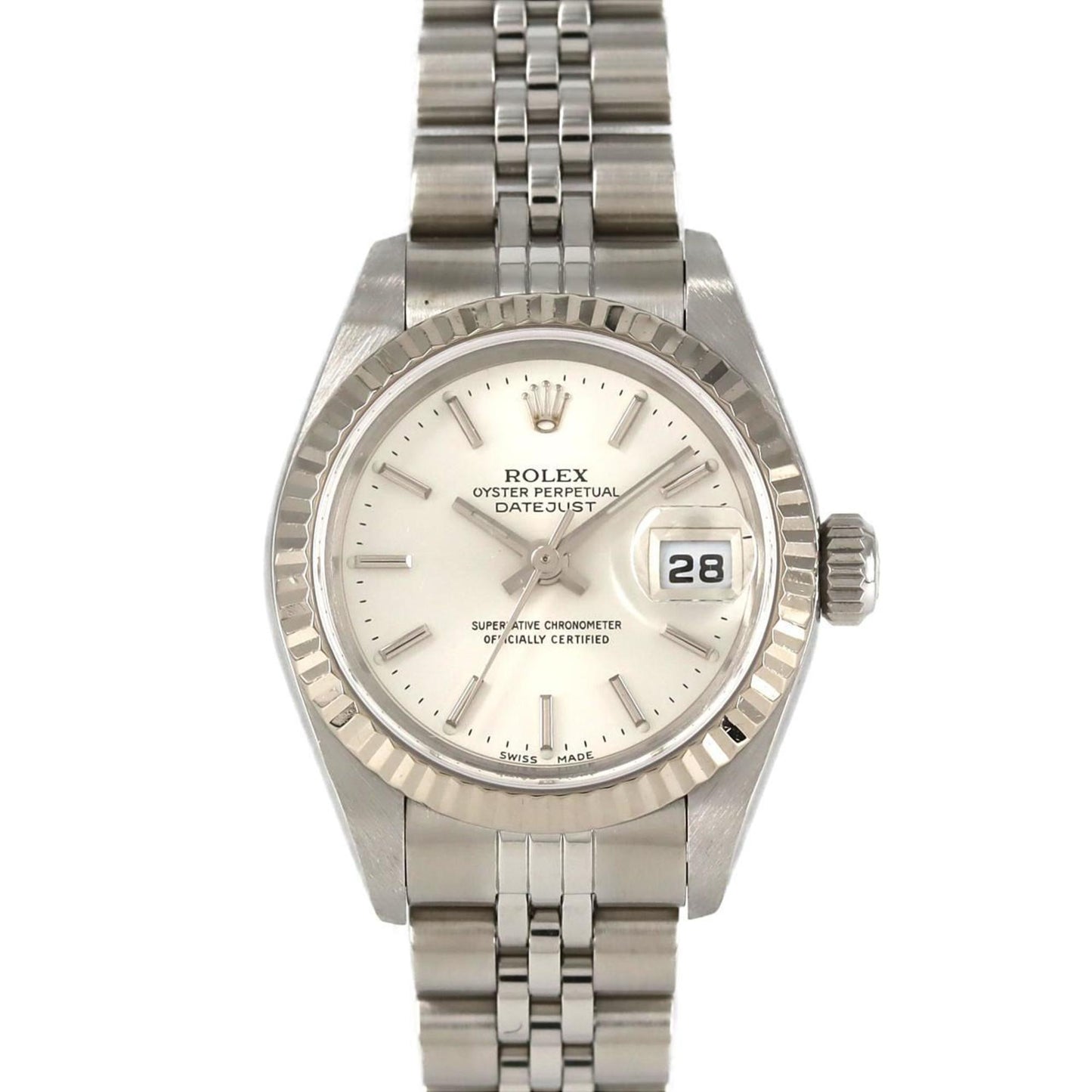 Rolex White Steel Lady Datejust 26mm
