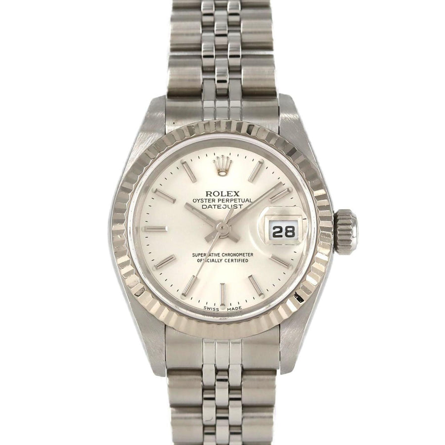 Rolex White Steel Lady Datejust 26mm