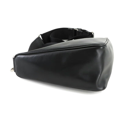 Prada Black Leather Triangle Logo