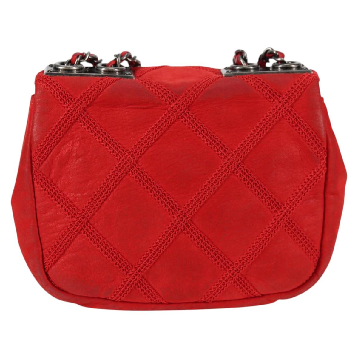 Chanel Red Leather Flap Bag