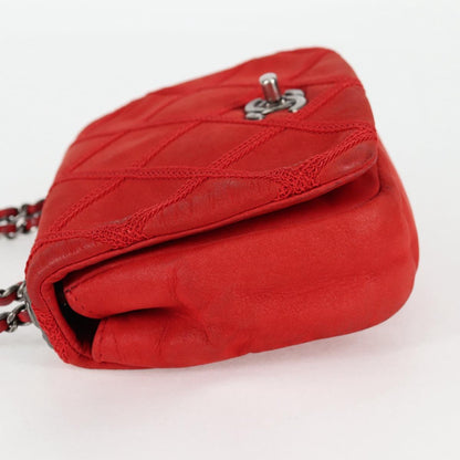 Chanel Red Leather Flap Bag