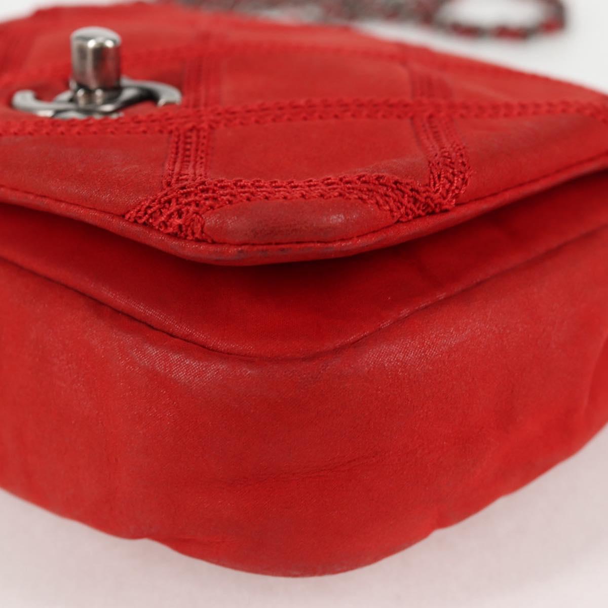 Chanel Red Leather Flap Bag