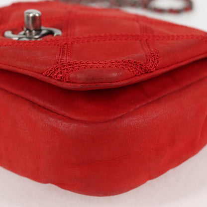 Chanel Red Leather Flap Bag