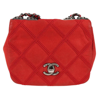 Chanel Red Leather Flap Bag