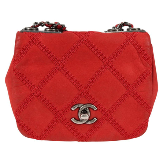 Chanel Red Leather Flap Bag