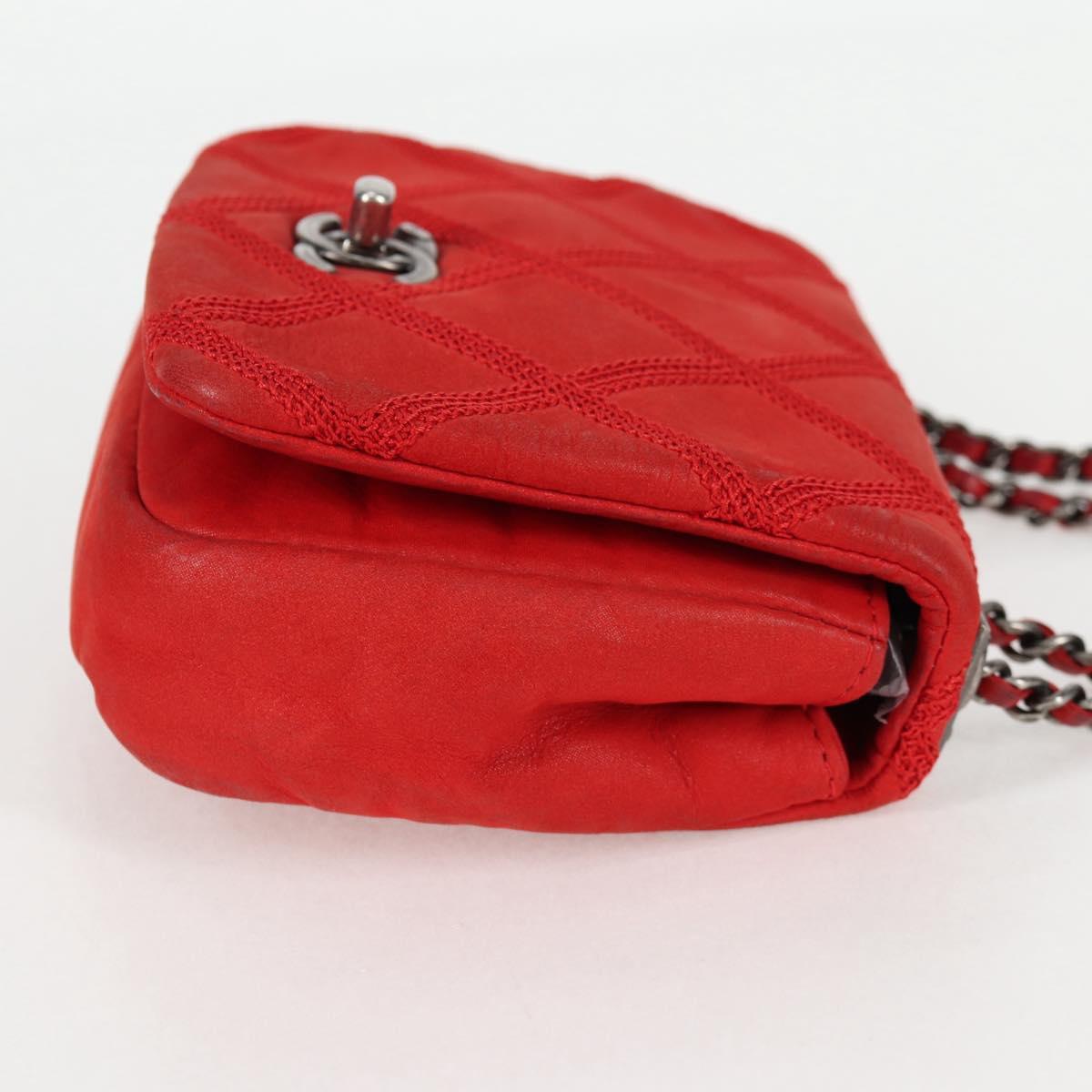 Chanel Red Leather Flap Bag
