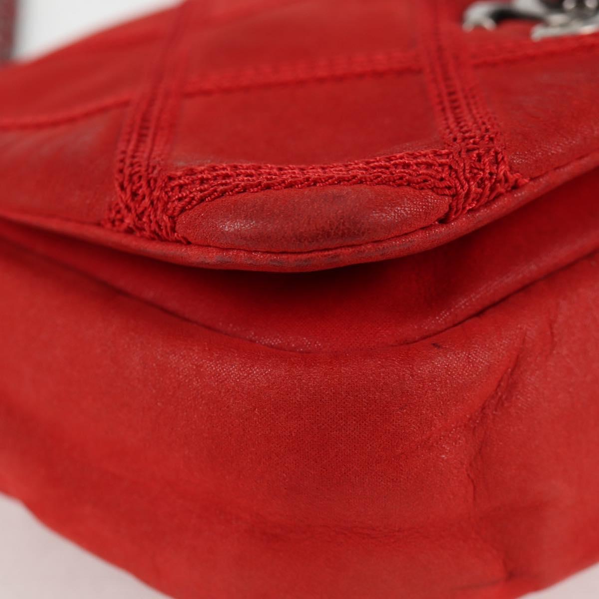 Chanel Red Leather Flap Bag