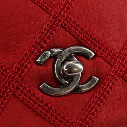 Chanel Red Leather Flap Bag