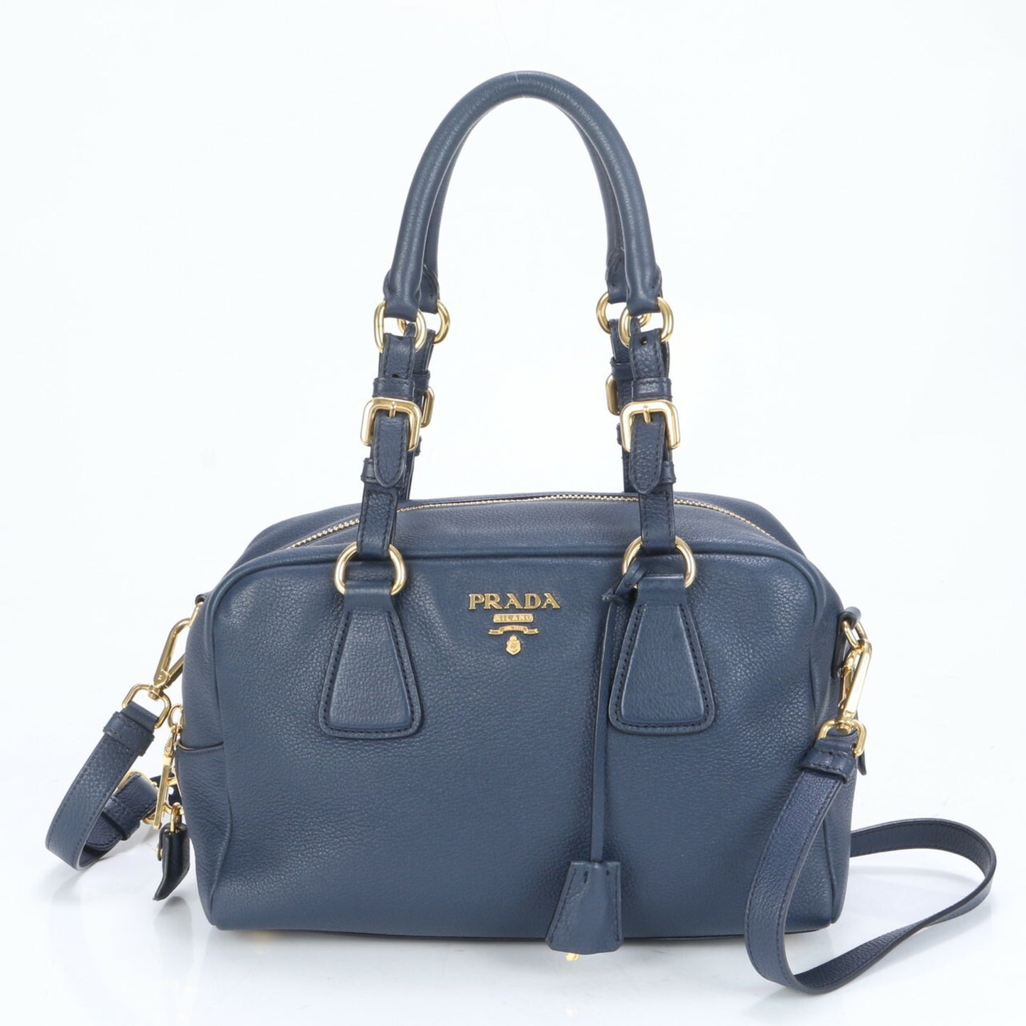 Prada Blue Leather Vitello