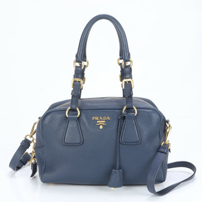 Prada Blue Leather Vitello
