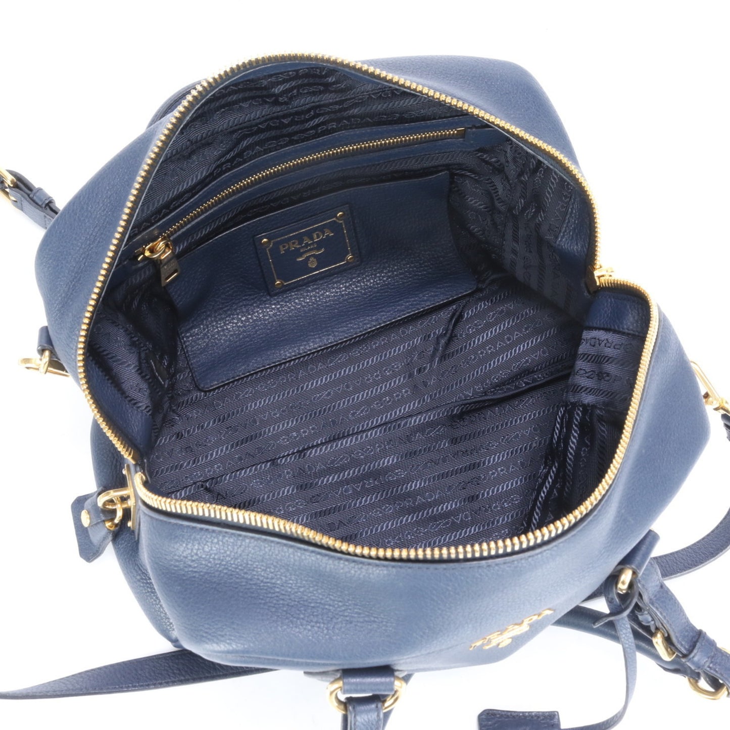 Prada Blue Leather Vitello