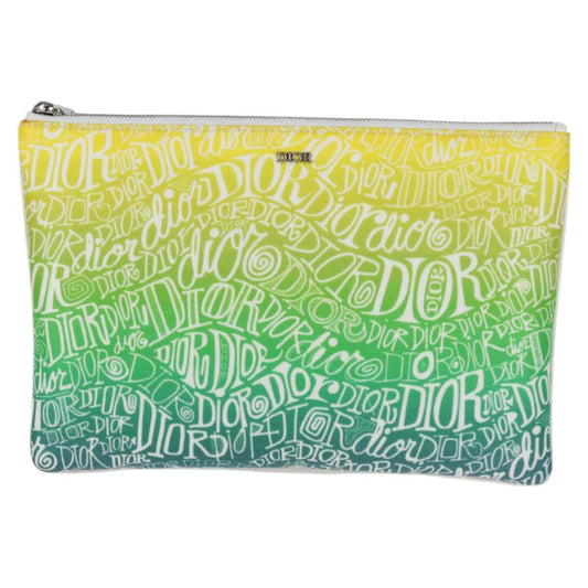 Dior Yellow Nylon Clutch