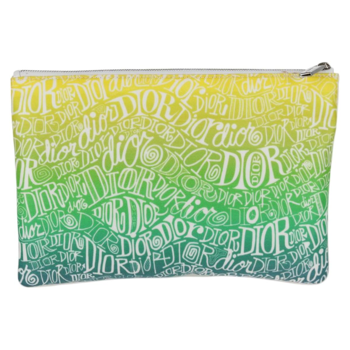 Dior Yellow Nylon Clutch