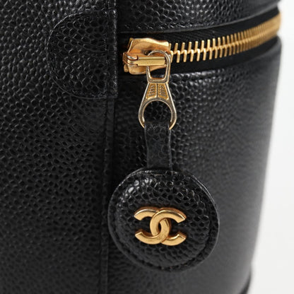 Chanel Black Leather Vanity