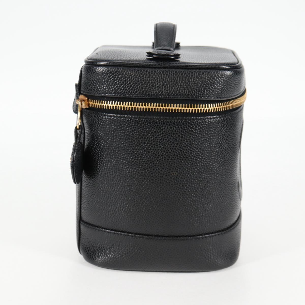 Chanel Black Leather Vanity