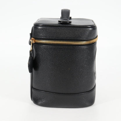 Chanel Black Leather Vanity