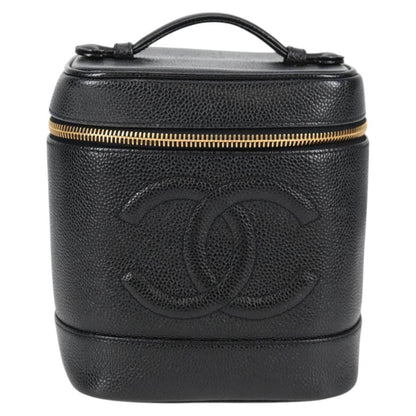 Chanel Black Leather Vanity