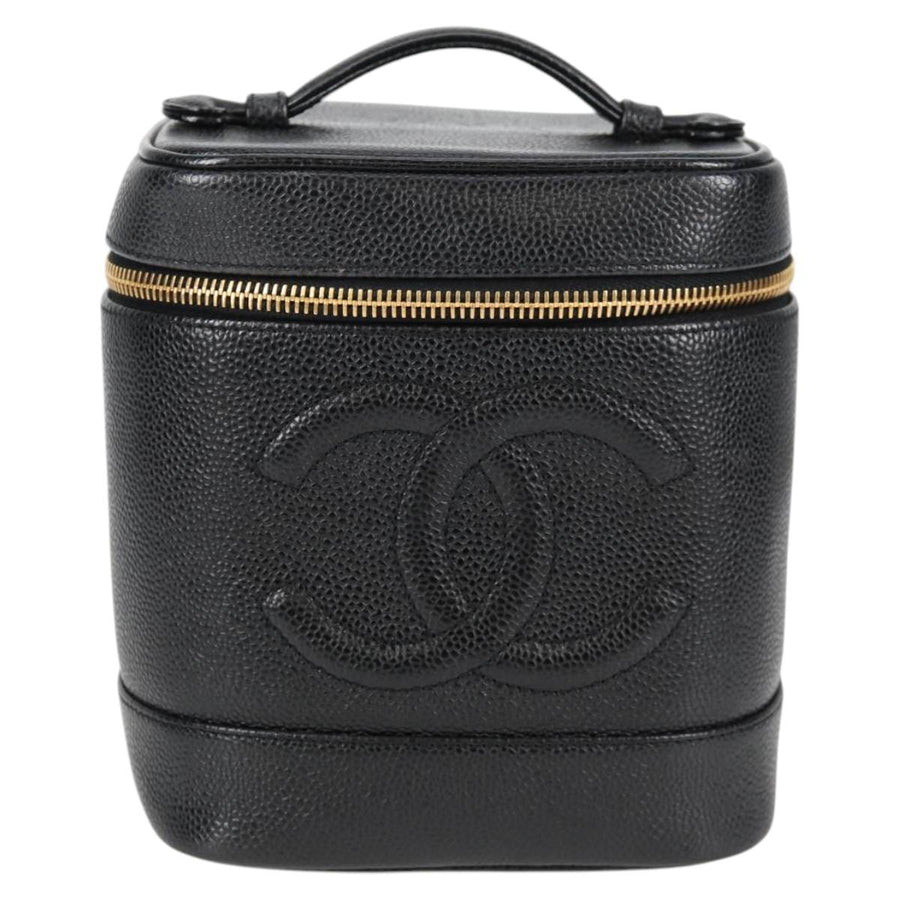 Chanel Black Leather Vanity